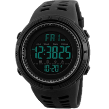 Reloj de hombre digital, sumergible 50m, cronometro, alarma, calendario, iluminacion nocturna